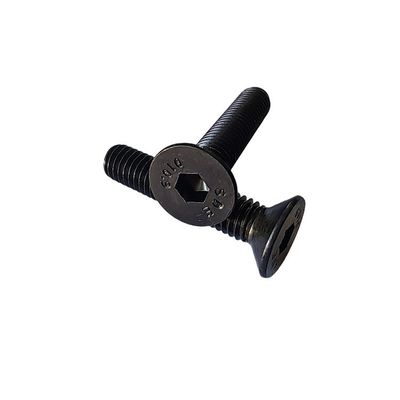 Метрическая прочность Ален Кап Шруб полный нить Черный углеродистый сталь Плоская голова противоположная