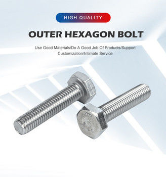 Производители шестиугольных болтов из 304 нержавеющей стали с простой отделкой и стандартом GB