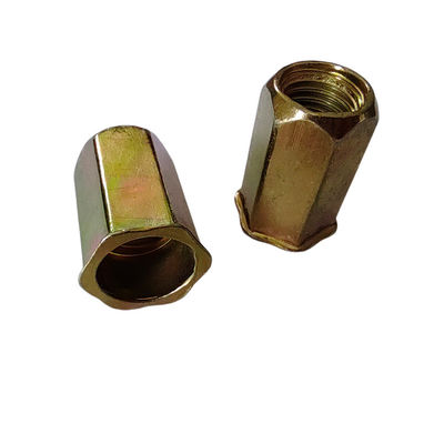 Желтая цинковая углеродистая сталь полный шестеренковый открытый нить гайка для автомобильной M4-M5-M6-M8-M10