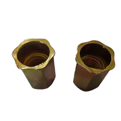 Желтая цинковая углеродистая сталь полный шестеренковый открытый нить гайка для автомобильной M4-M5-M6-M8-M10