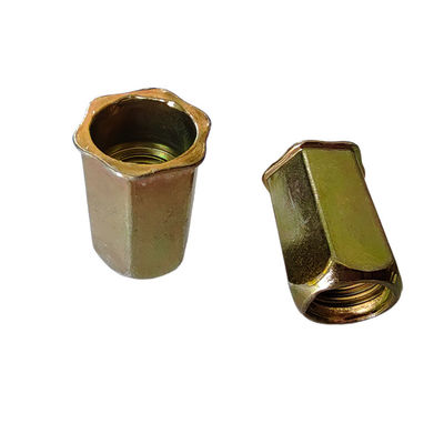 Желтая цинковая покрытая углеродной сталь Малая голова Full Hex Open Rivet Nut для тяжелой промышленности