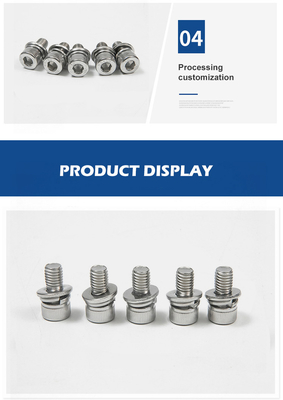 Сборка из нержавеющей стали 304 316 DIN912 Hex Socket Head Screw с плоской стиральной машиной и сборкой пружинной стиральной машины