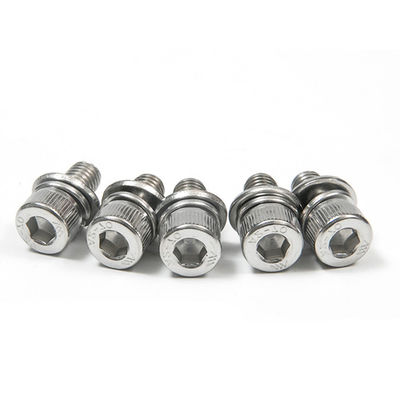 Простая отделка комбинированный винт из нержавеющей стали внутренний шестиугольный плоский пружинный стиральщик