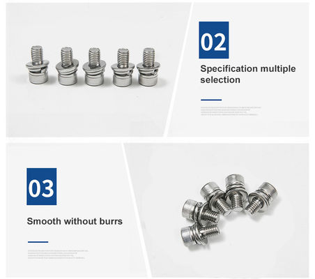 Простая отделка комбинированный винт из нержавеющей стали внутренний шестиугольный плоский пружинный стиральщик
