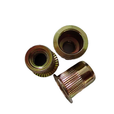 Желтый цинковые покрытия из углеродистой стали плоская голова натянутая нить гайка для бытовой техники прочный