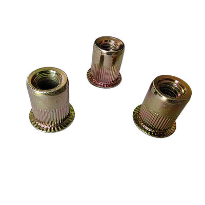 Желтый цинковые покрытия из углеродистой стали плоская голова натянутая нить гайка для бытовой техники прочный