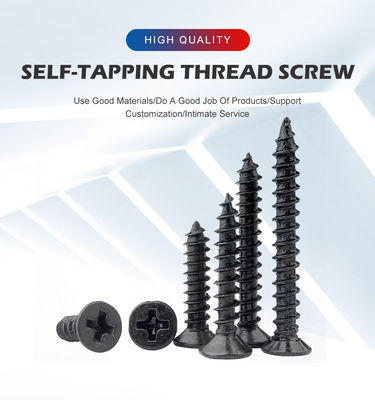 Стандарт ISO углеродистая сталь черный электропластированный самонакопительный винт для мебельной сухой стены