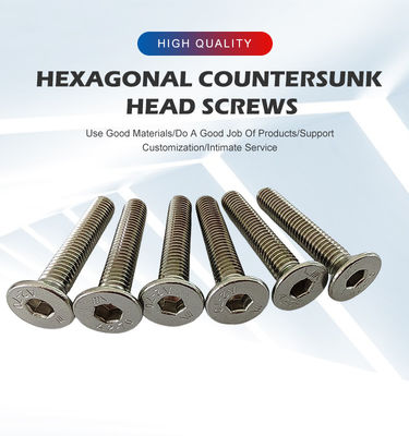 Система измерения INCH Самый продаваемый 304 нержавеющей стали Countersunk Head Flat Hex Socket Flat Head M4 M5 M6 M8