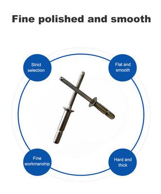 Метрические конструктивные ниты с яркой отделкой из высокопрочной нержавеющей стали