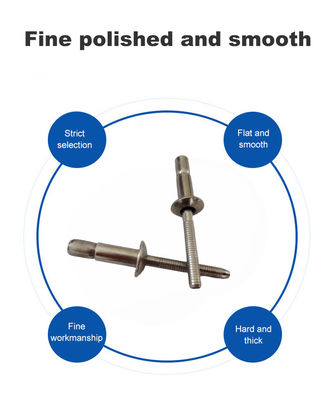 Слепая нить Круглая голова полутрубчатая нить с прочностью на растяжение из нержавеющей стали 304