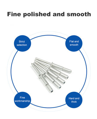 2024 Нержавеющая сталь оцинкованный простой открытый круглый голова слепые нитки с серебристым отделкой