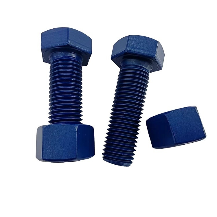 Нержавеющая сталь длинный двойной конец резьбовой стержни PTFE Finish Hex Nut Set 10mm-1000mm
